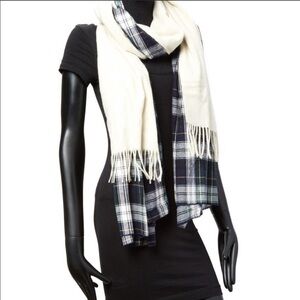 Donni Charm Donni Plaid Wool two layers Scarf 🧣